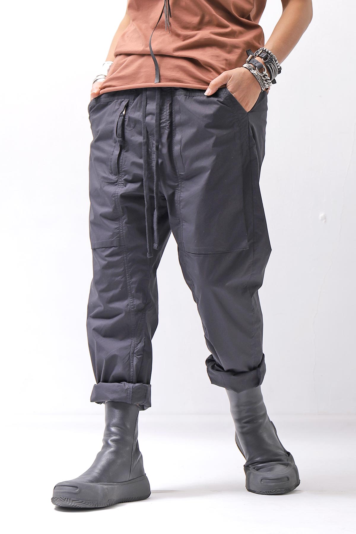 【thom/krom】 UNISEX EASY COTTON PANTS MP34_BLACK