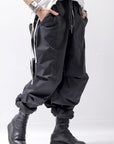 【Andrea Ya'aqov】 UNISEX 2WAY SHOULDER SALOPETTE PARACHUTE PANTS PAK71_BLACK