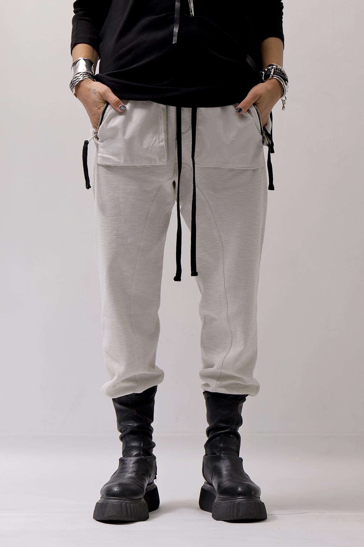 【thom/krom】 UNISEX COTTON DOUBLE FACE RIB PANTS MTS467_DUNE