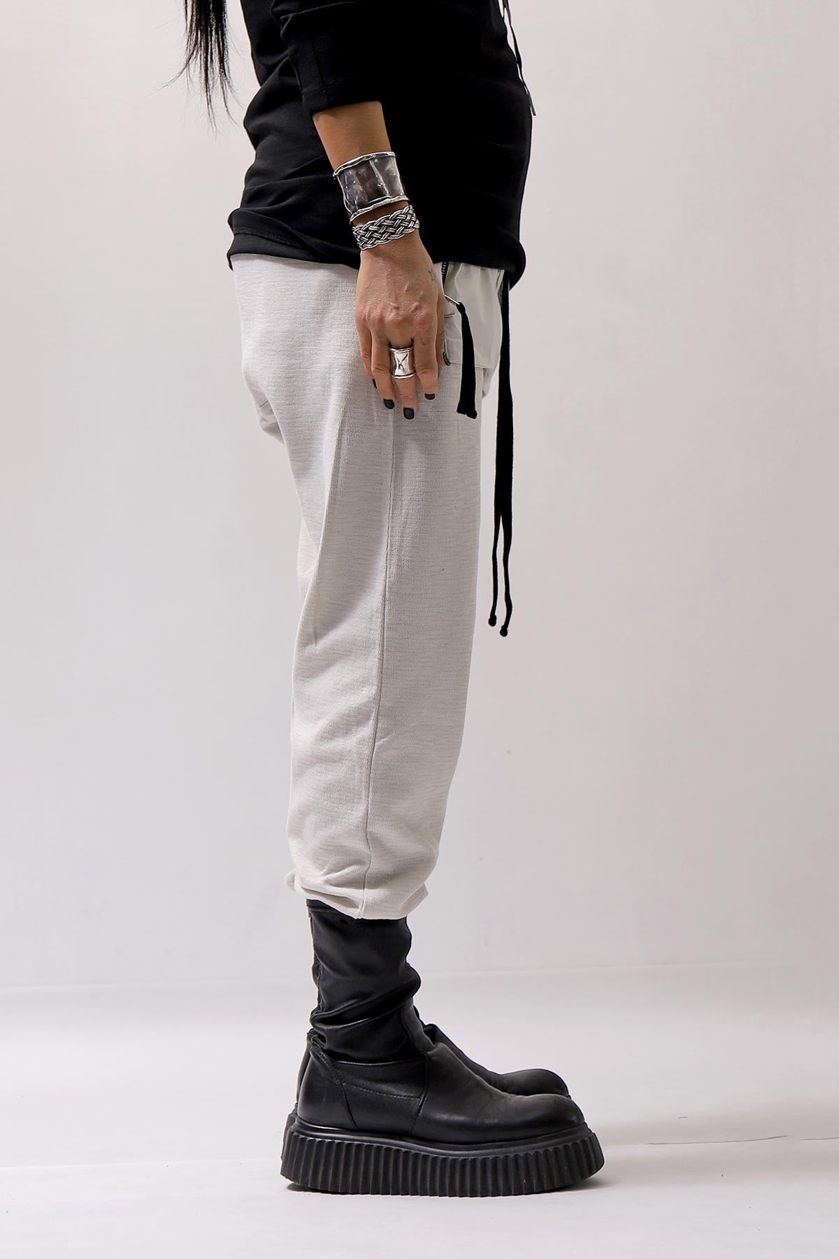 【thom/krom】 UNISEX COTTON DOUBLE FACE RIB PANTS MTS467_DUNE