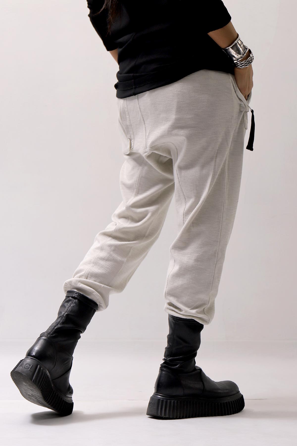 【thom/krom】 UNISEX COTTON DOUBLE FACE RIB PANTS MTS467_DUNE