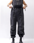 【Andrea Ya'aqov】 UNISEX 2WAY SHOULDER SALOPETTE PARACHUTE PANTS PAK71_BLACK