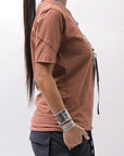 【thom/krom】 UNISEX REGULAR FIT COTTON TEE MTS924_RED WOOD