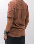 【thom/krom】 UNISEX REGULAR FIT COTTON TEE MTS924_RED WOOD