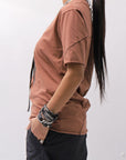 【thom/krom】 UNISEX REGULAR FIT COTTON TEE MTS924_RED WOOD
