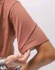 【thom/krom】 UNISEX REGULAR FIT COTTON TEE MTS924_RED WOOD