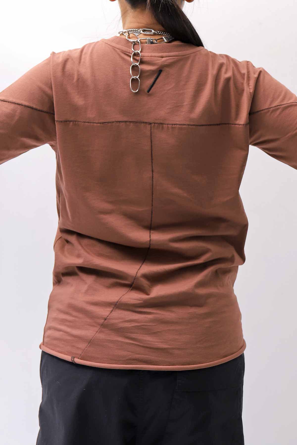 【thom/krom】 UNISEX REGULAR FIT COTTON TEE MTS924_RED WOOD
