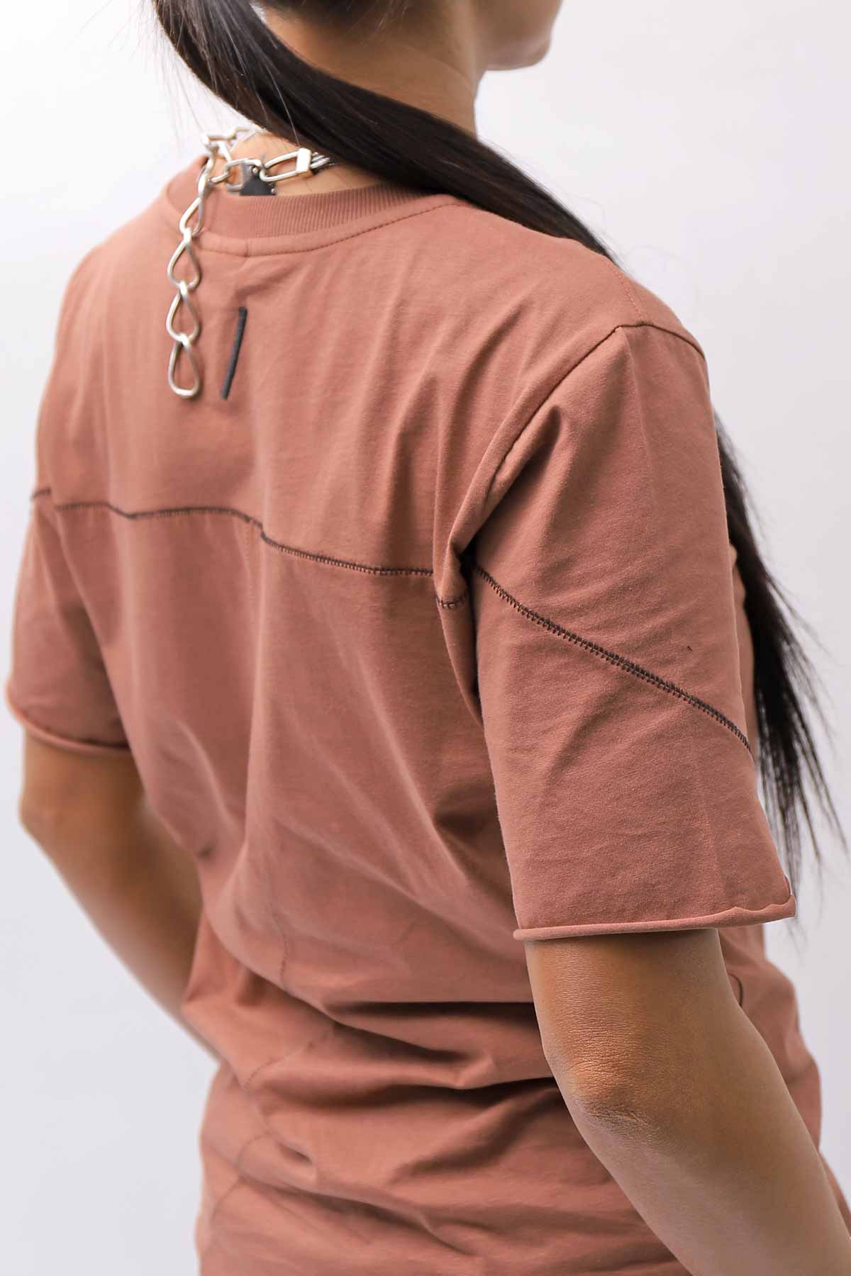 【thom/krom】 UNISEX REGULAR FIT COTTON TEE MTS924_RED WOOD