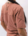 【thom/krom】 UNISEX REGULAR FIT COTTON TEE MTS924_RED WOOD