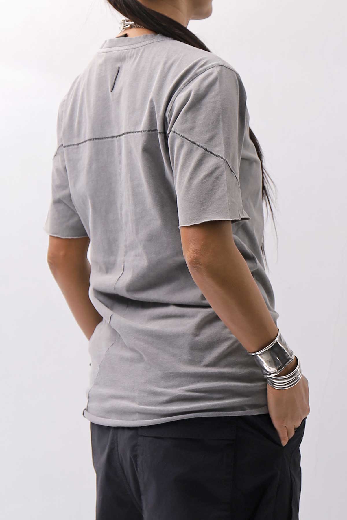 【thom/krom】 UNISEX REGULAR FIT COTTON TEE MTS924_DARK USED GREY