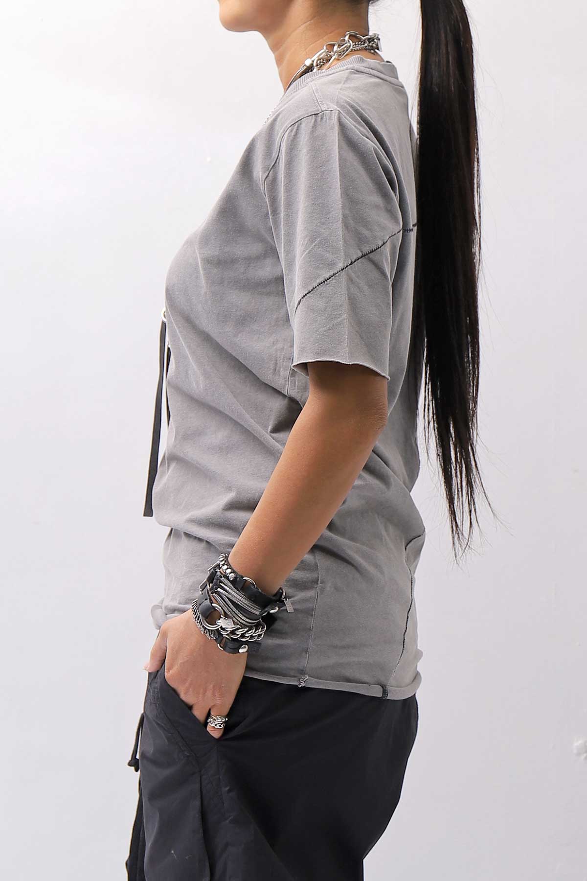 【thom/krom】 UNISEX REGULAR FIT COTTON TEE MTS924_DARK USED GREY