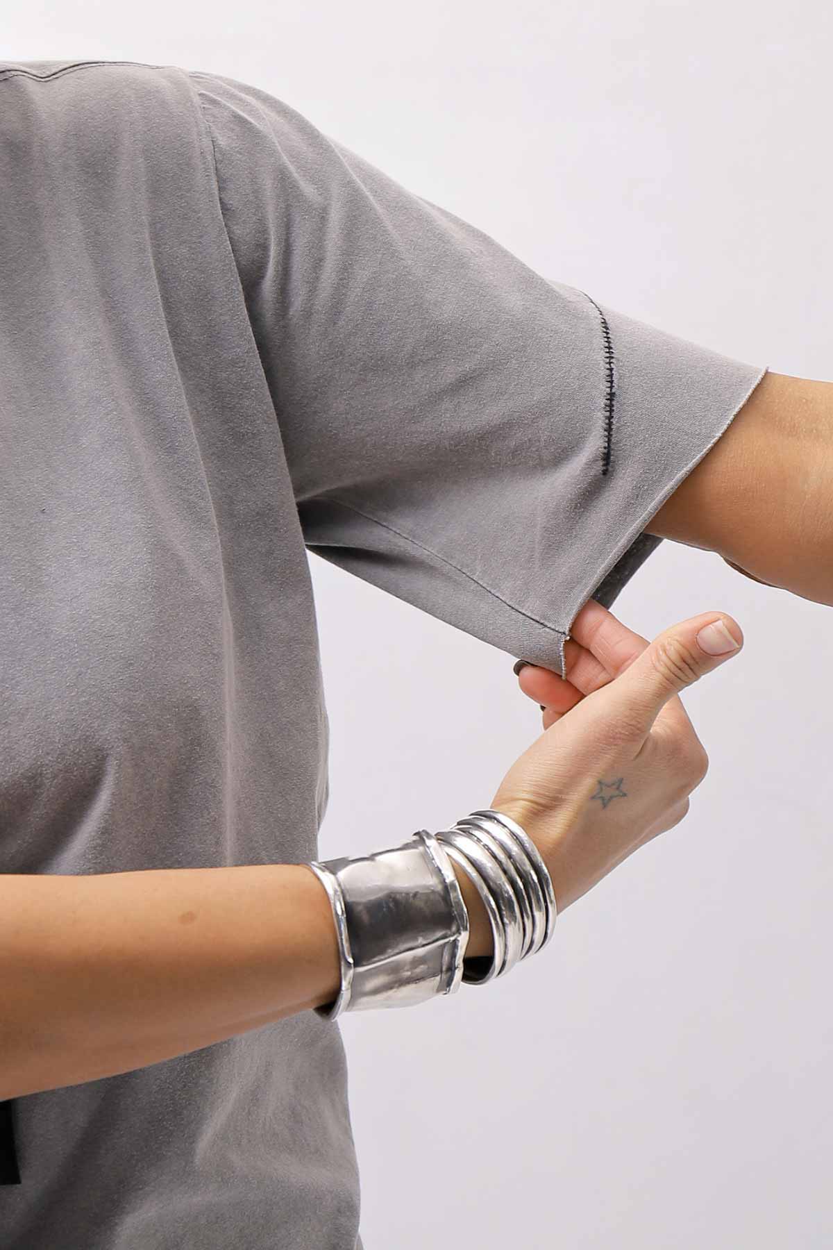 【thom/krom】 UNISEX REGULAR FIT COTTON TEE MTS924_DARK USED GREY