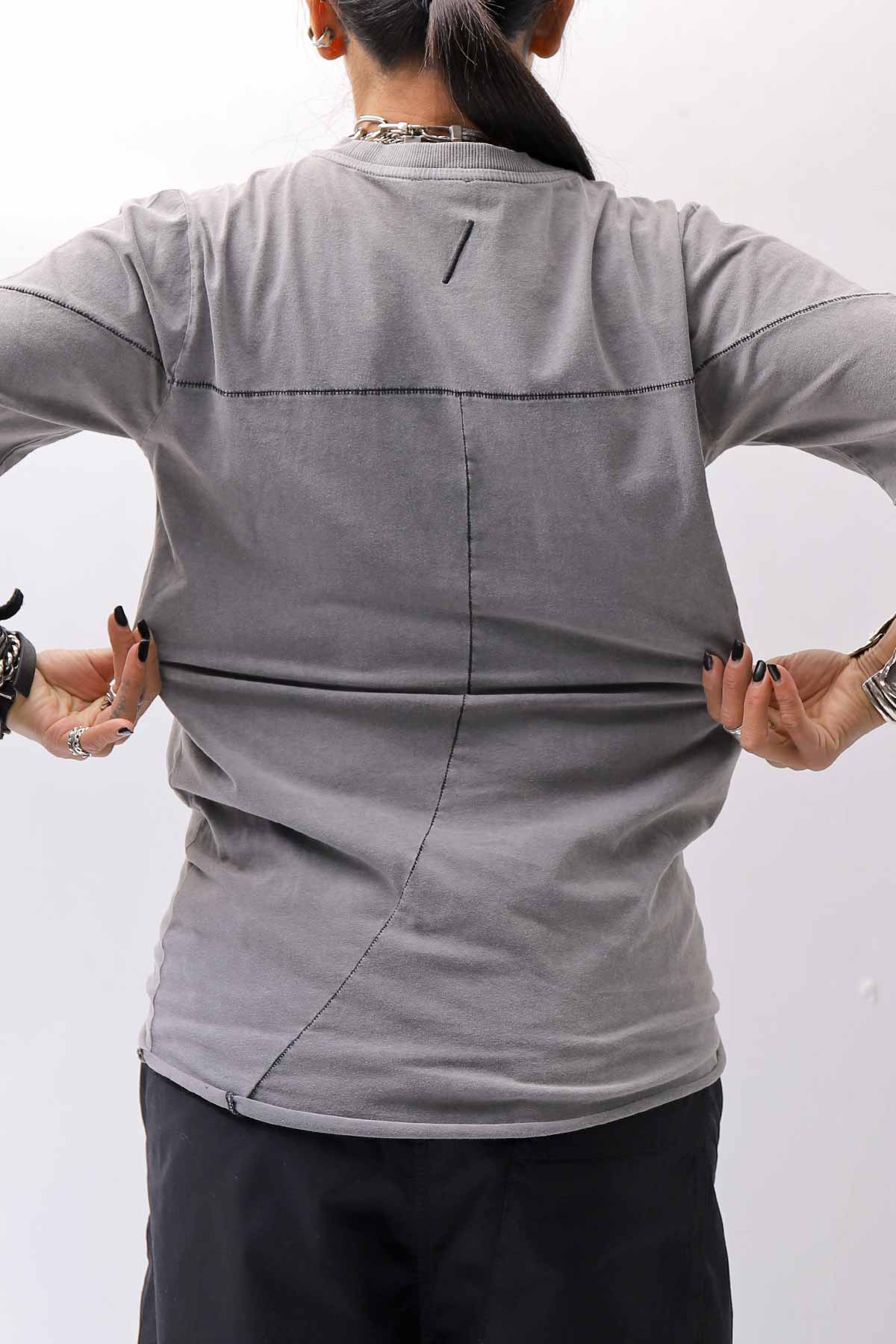 【thom/krom】 UNISEX REGULAR FIT COTTON TEE MTS924_DARK USED GREY