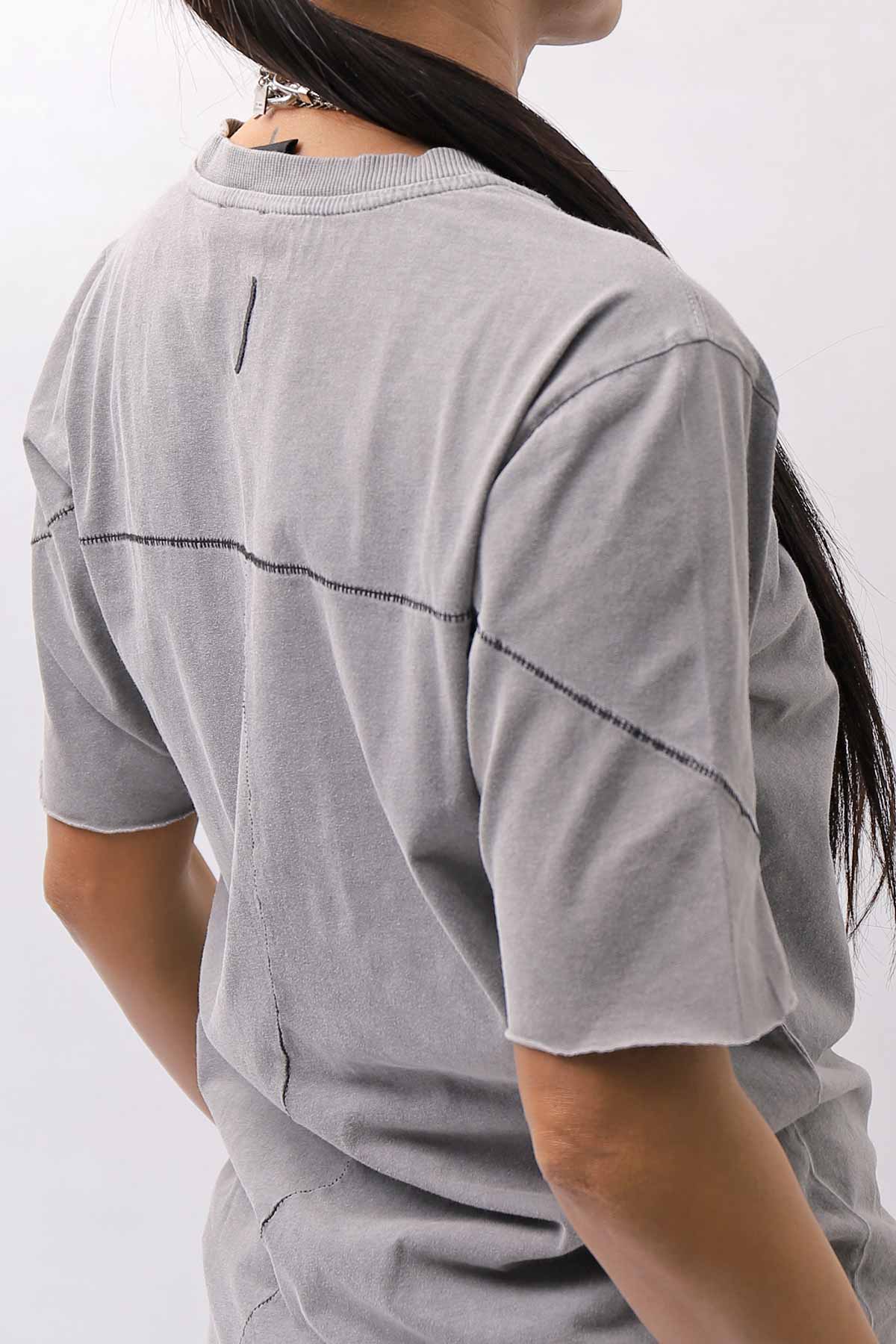 【thom/krom】 UNISEX REGULAR FIT COTTON TEE MTS924_DARK USED GREY