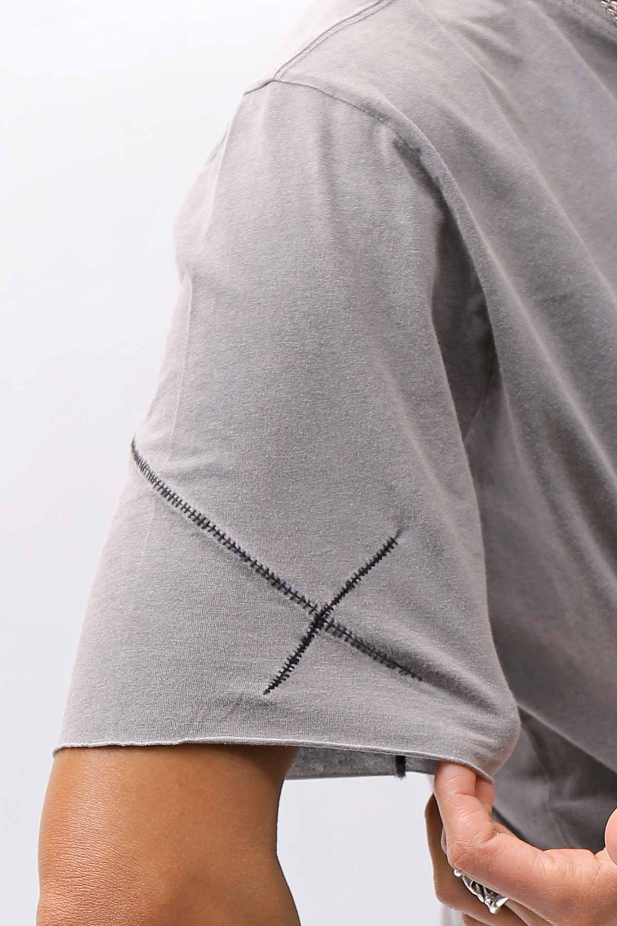 【thom/krom】 UNISEX REGULAR FIT COTTON TEE MTS924_DARK USED GREY