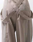 【Andrea Ya'aqov】 UNISEX 2WAY SHOULDER SALOPETTE PARACHUTE PANTS PAK71_OLIVE BEIGE