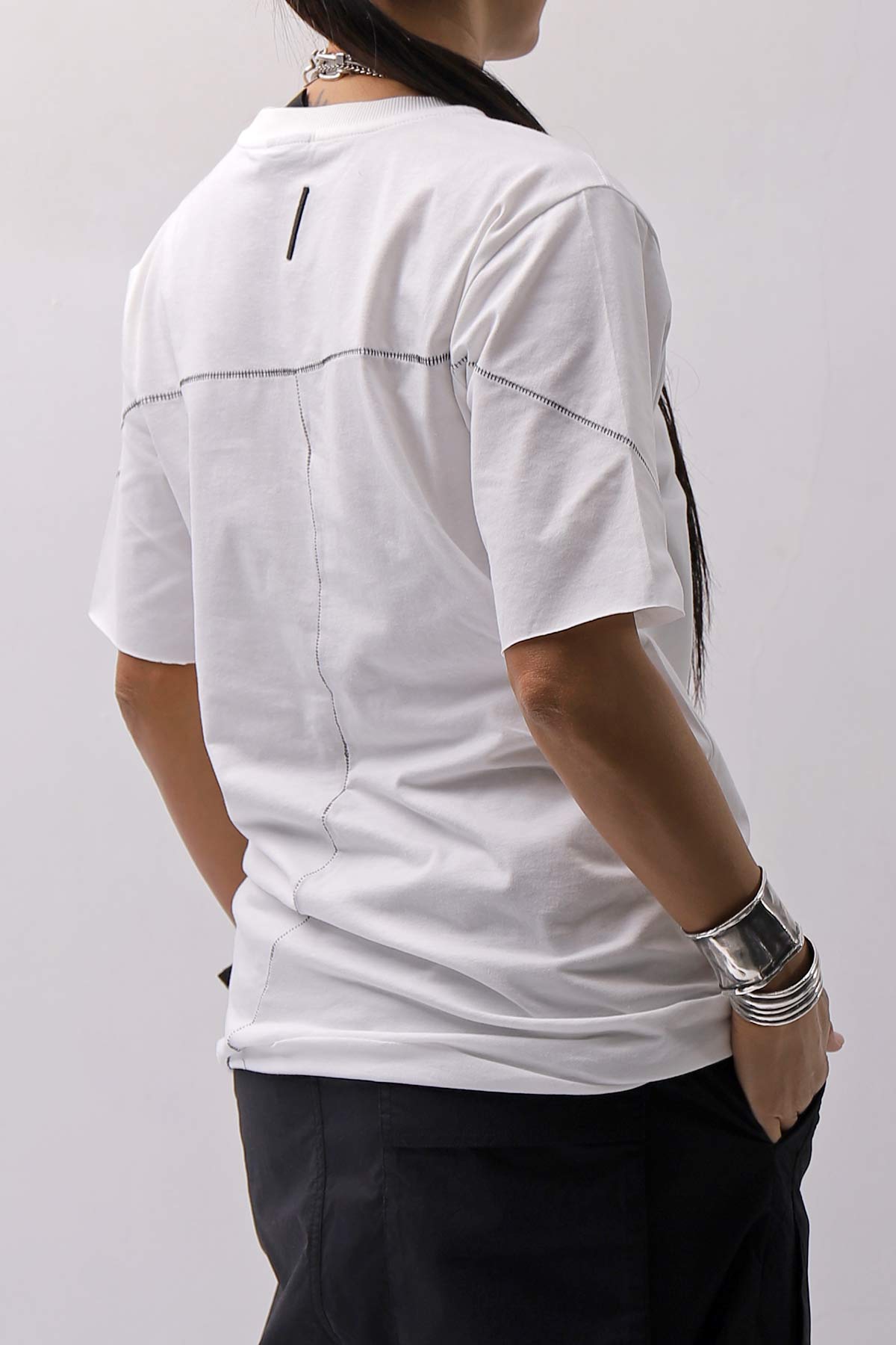 【thom/krom】 UNISEX REGULAR FIT COTTON TEE MTS924_OFF WHITE