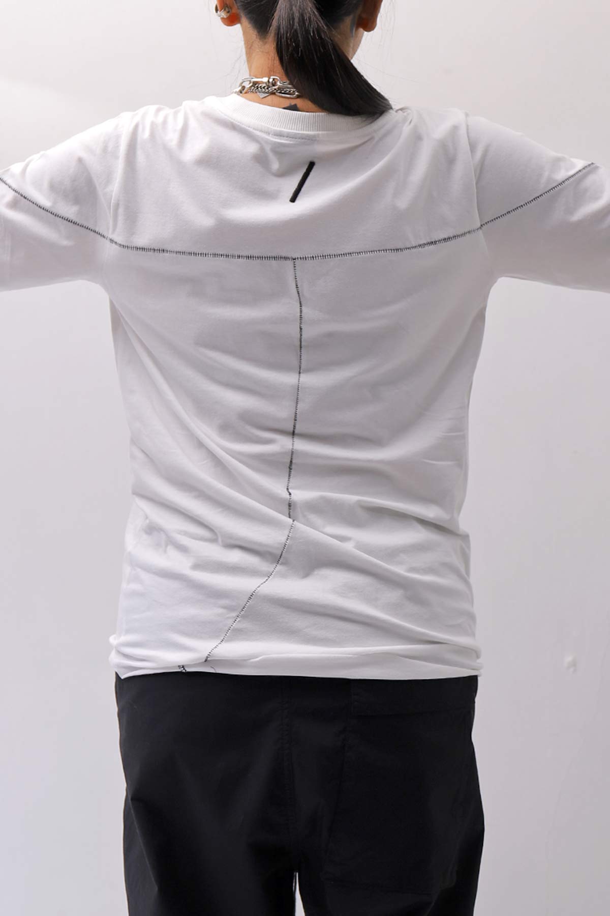 【thom/krom】 UNISEX REGULAR FIT COTTON TEE MTS924_OFF WHITE