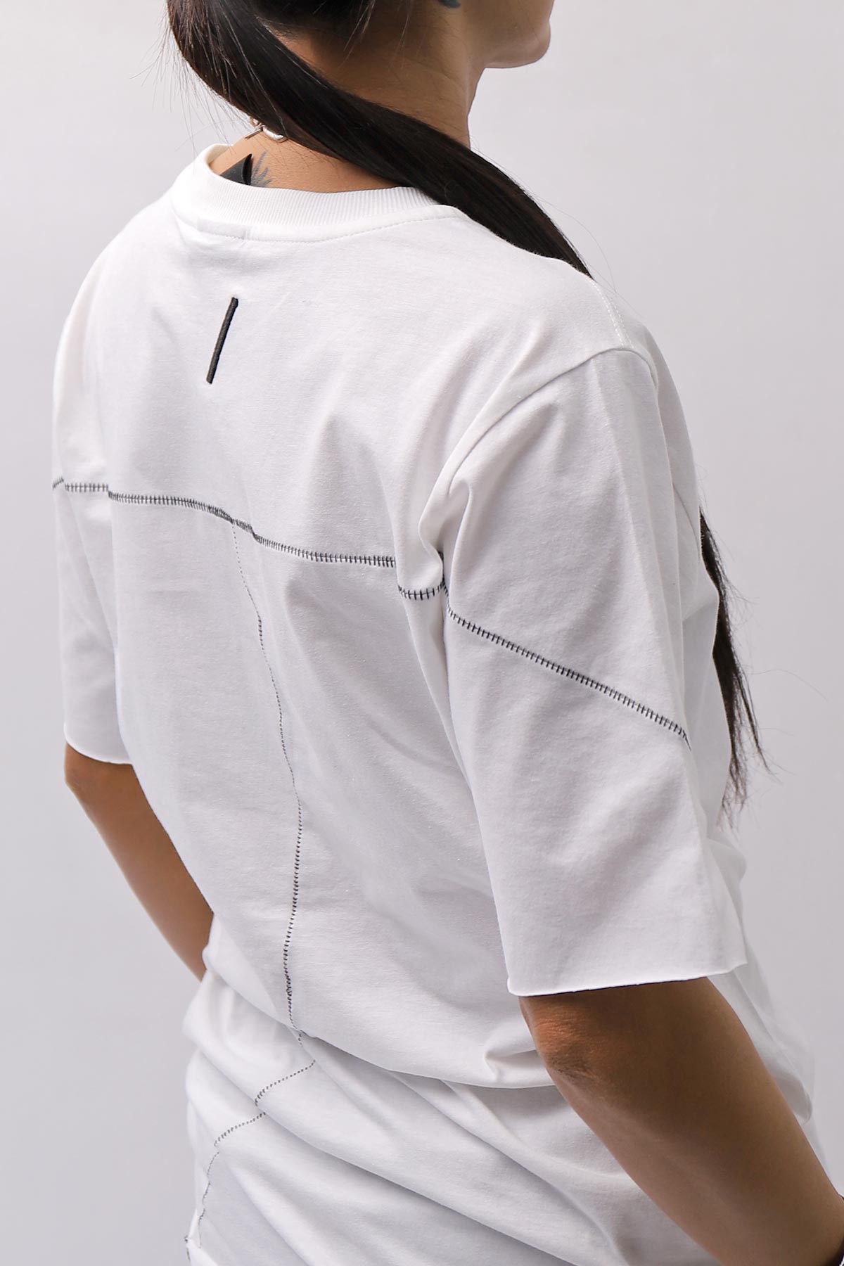 【thom/krom】 UNISEX REGULAR FIT COTTON TEE MTS924_OFF WHITE