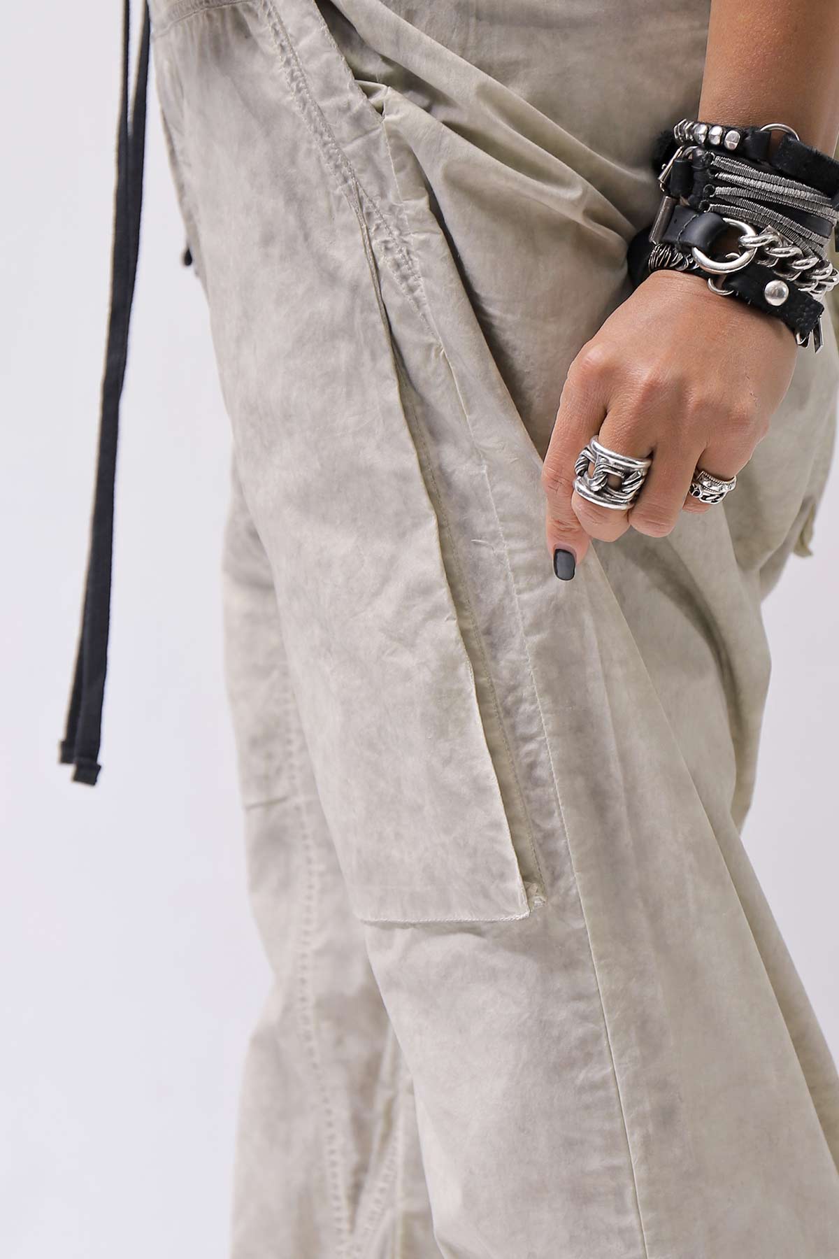 【thom/krom】 UNISEX EASY COTTON PANTS MP34_VEGETAL STONE
