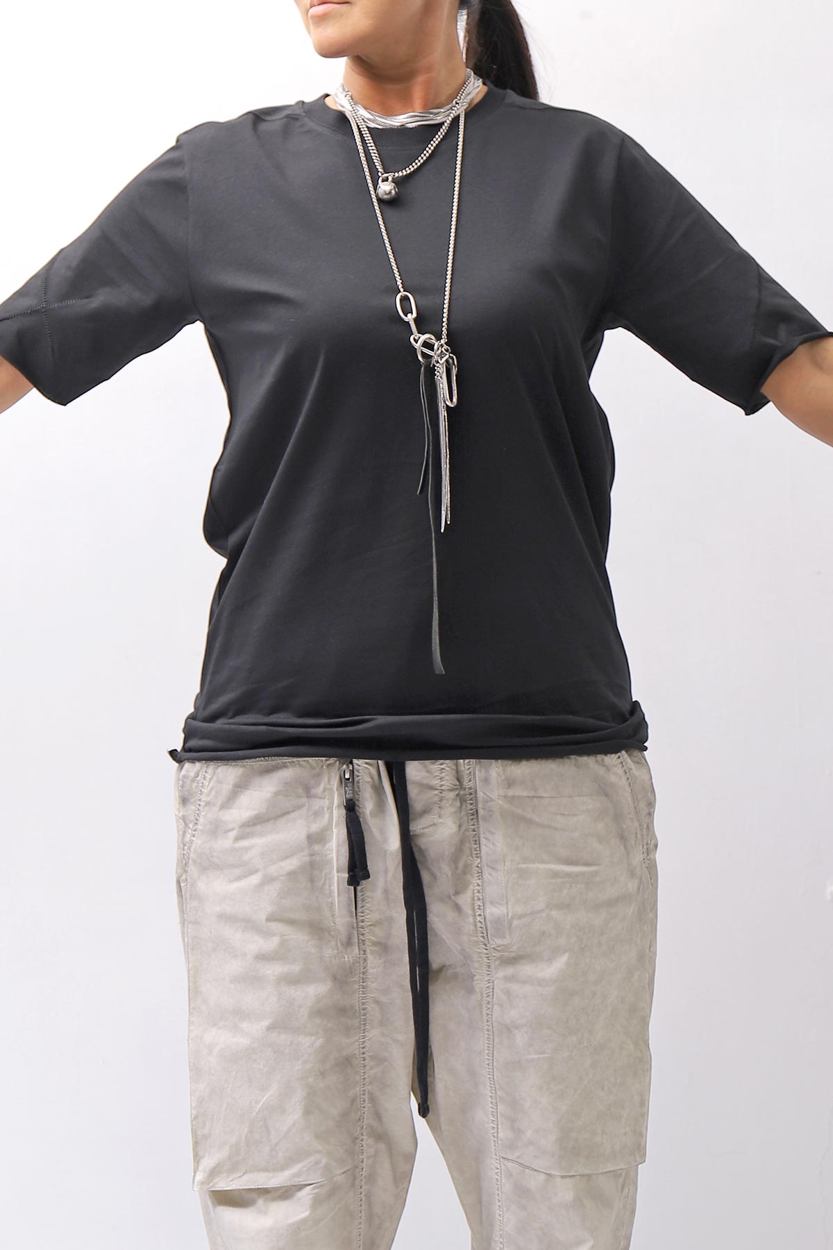 【thom/krom】 UNISEX REGULAR FIT COTTON TEE MTS924_BLACK