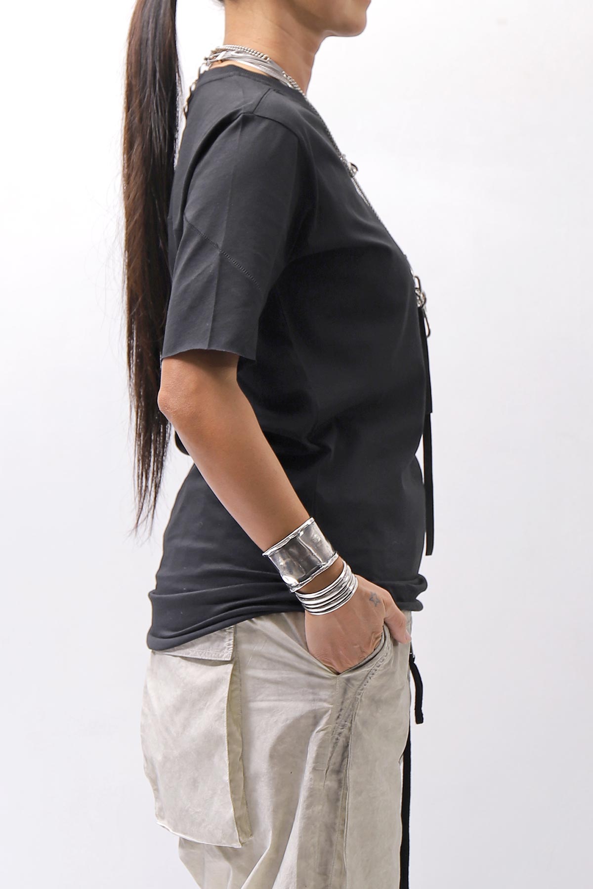 【thom/krom】 UNISEX REGULAR FIT COTTON TEE MTS924_BLACK