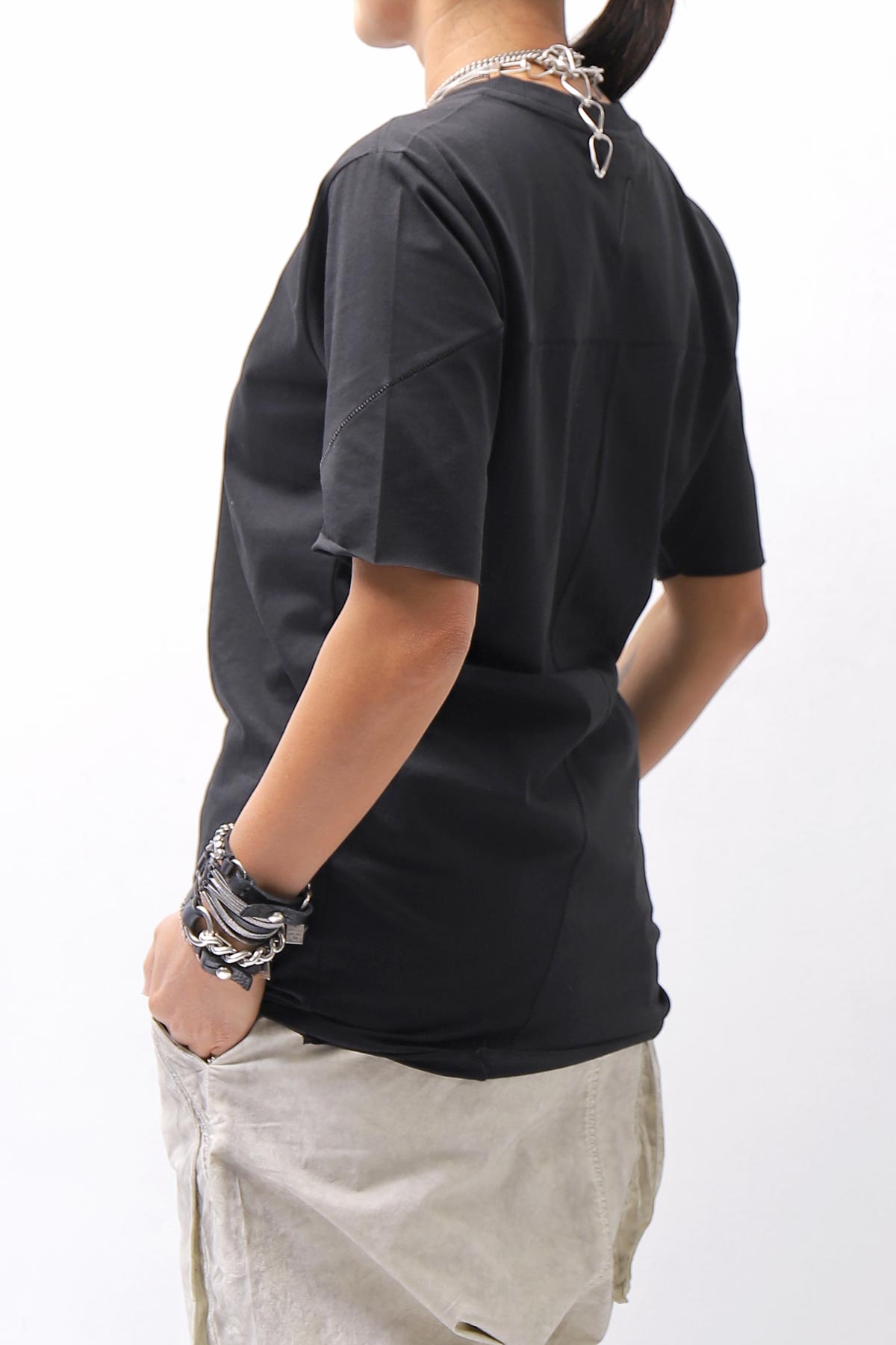 【thom/krom】 UNISEX REGULAR FIT COTTON TEE MTS924_BLACK
