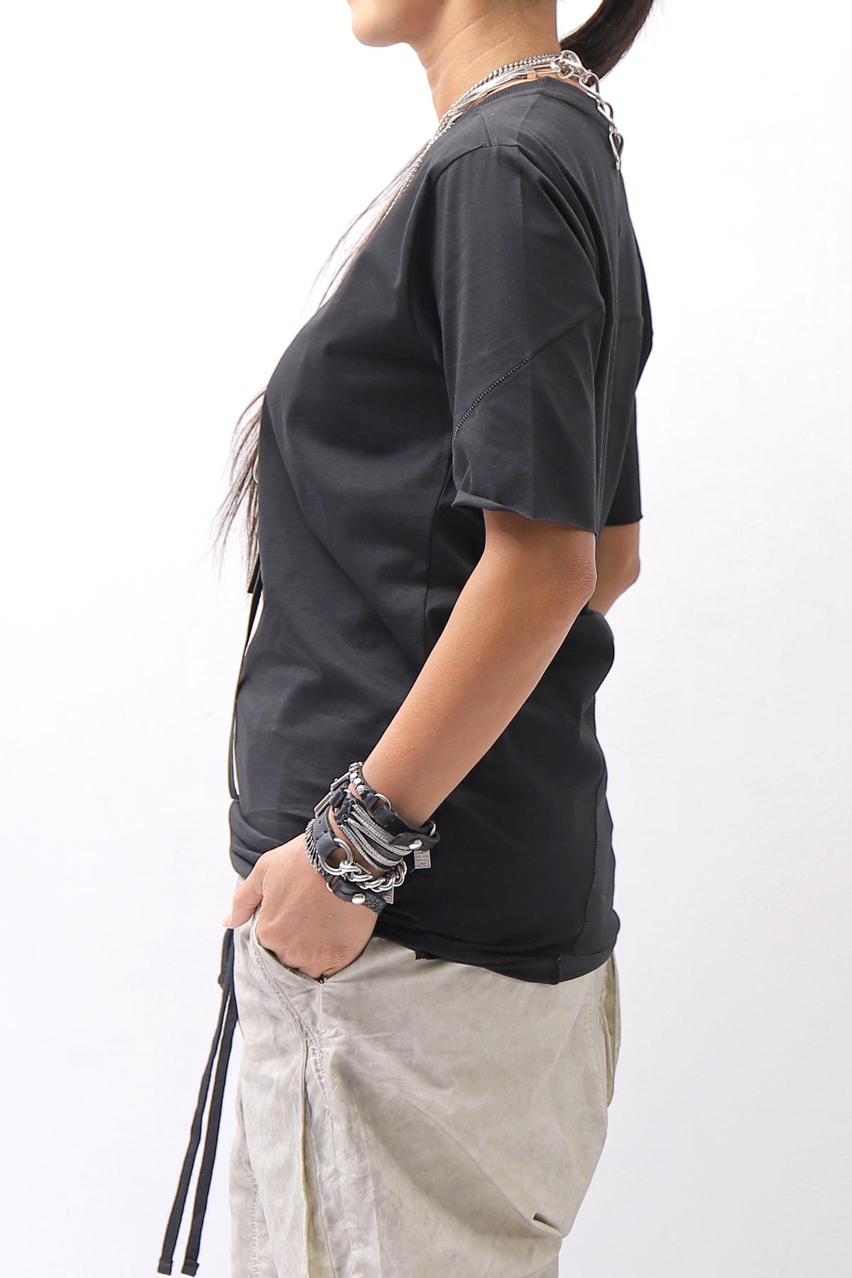 【thom/krom】 UNISEX REGULAR FIT COTTON TEE MTS924_BLACK