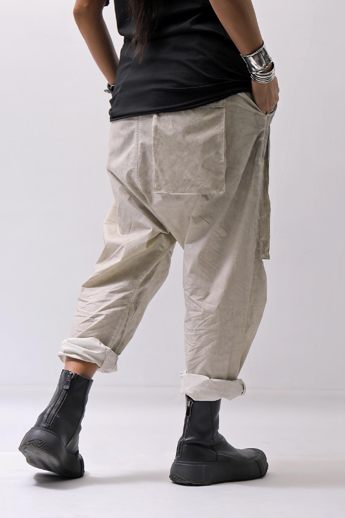 【thom/krom】 UNISEX EASY COTTON PANTS MP34_VEGETAL STONE