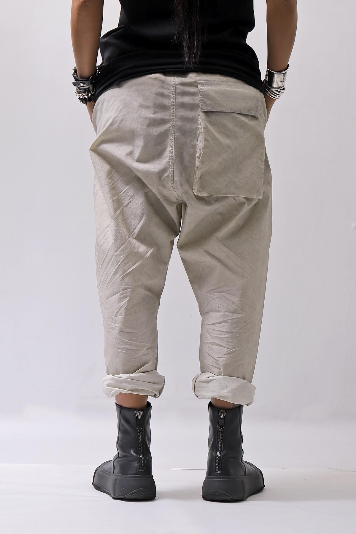 【thom/krom】 UNISEX EASY COTTON PANTS MP34_VEGETAL STONE