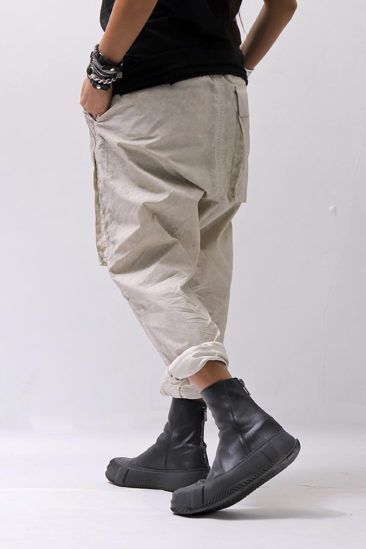 【thom/krom】 UNISEX EASY COTTON PANTS MP34_VEGETAL STONE