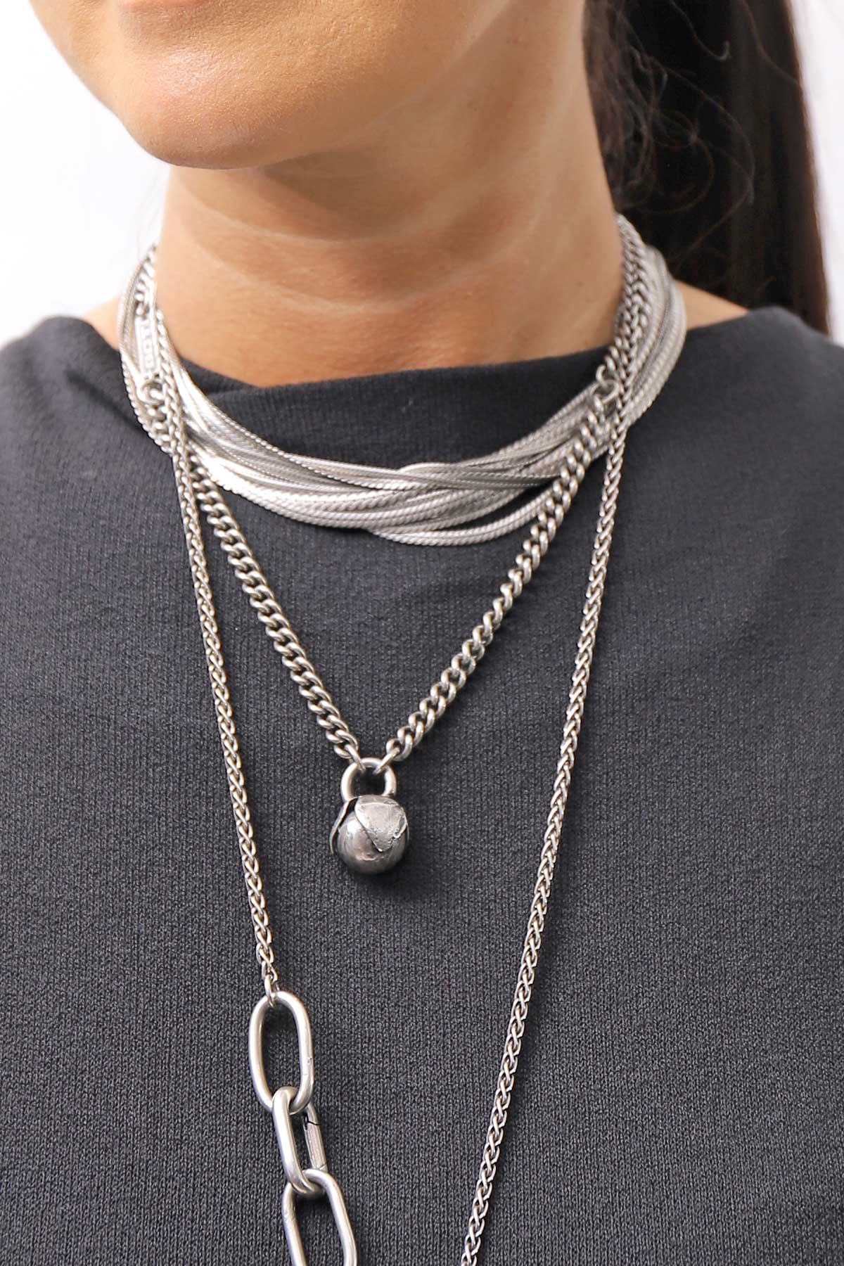 【NOSTRASANTISSIMA】 ASYMMETRY VISCOSE&amp;SILK LIGHT SWEATER TOP M122_BLACK