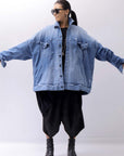 【bajra】 UNISEX OVERSIZED STRETCH DENIM JACKET 143QJ01_BLUE WASH