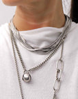 【NOSTRASANTISSIMA】 ASYMMETRY VISCOSE&SILK LIGHT SWEATER TOP M122_WHITE
