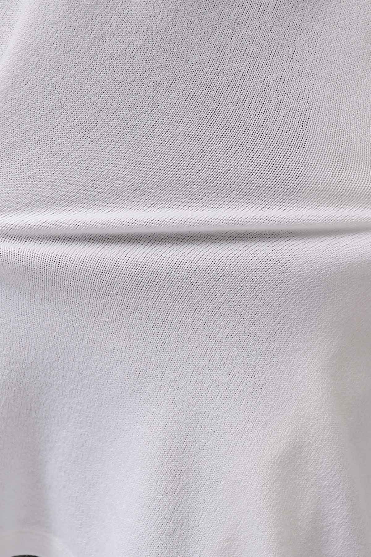 【NOSTRASANTISSIMA】 ASYMMETRY VISCOSE&amp;SILK LIGHT SWEATER TOP M122_WHITE