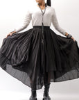 【sanctamuerte】 LAYERED ASYMMETRY SKIRT SM33_BLACK