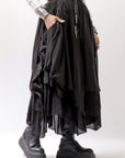 【sanctamuerte】 LAYERED ASYMMETRY SKIRT SM33_BLACK