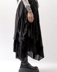 【sanctamuerte】 LAYERED ASYMMETRY SKIRT SM33_BLACK