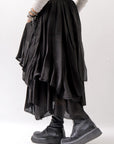 【sanctamuerte】 LAYERED ASYMMETRY SKIRT SM33_BLACK