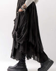 【sanctamuerte】 LAYERED ASYMMETRY SKIRT SM33_BLACK