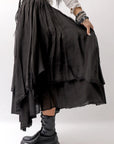 【sanctamuerte】 LAYERED ASYMMETRY SKIRT SM33_BLACK