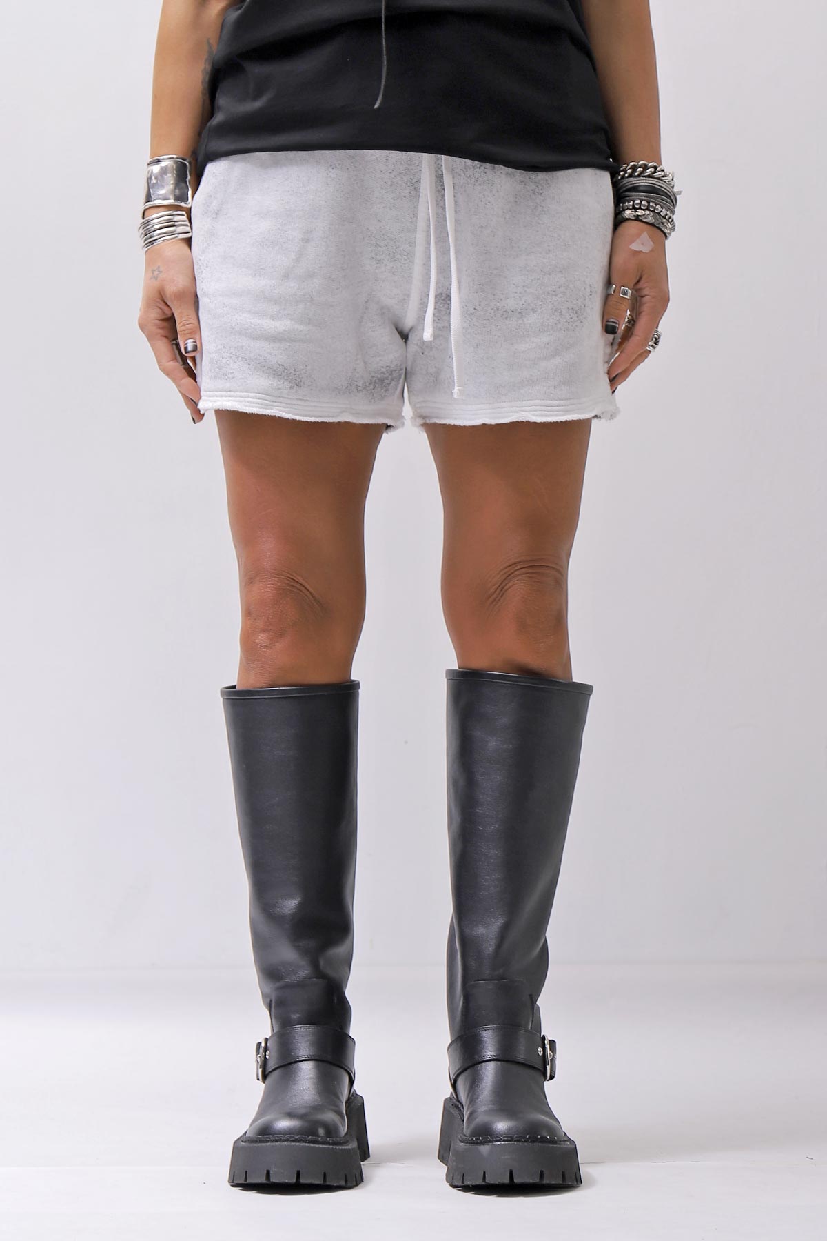【thom/krom】 LIGHT SWEAT SIDE-CUT SHORTS WST432_SPRAY GREY