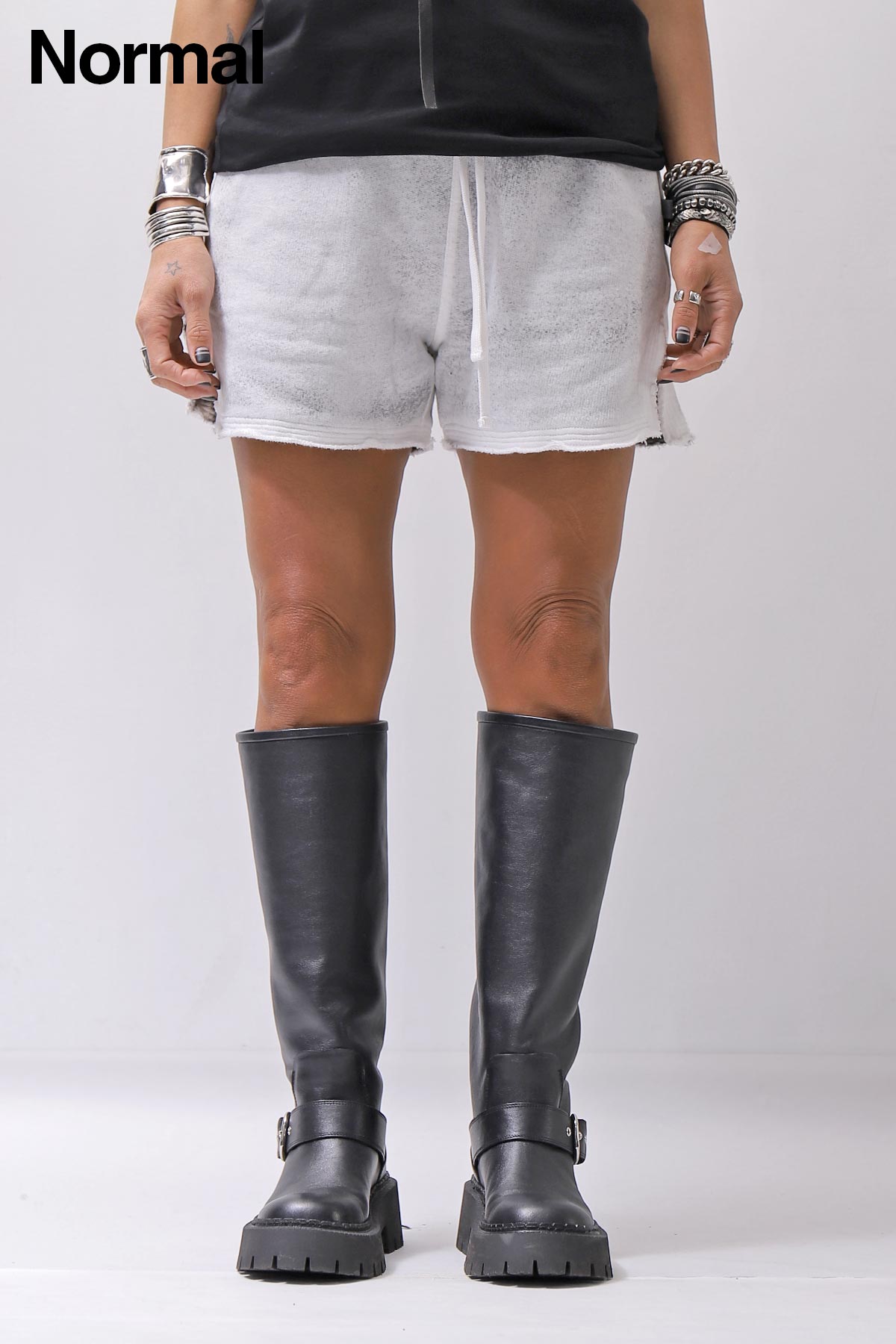 【thom/krom】 LIGHT SWEAT SIDE-CUT SHORTS WST432_SPRAY GREY