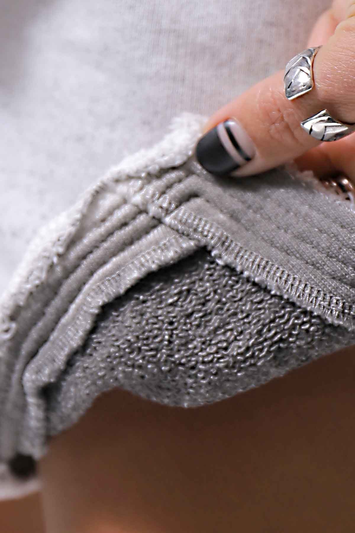 【thom/krom】 LIGHT SWEAT SIDE-CUT SHORTS WST432_SPRAY GREY