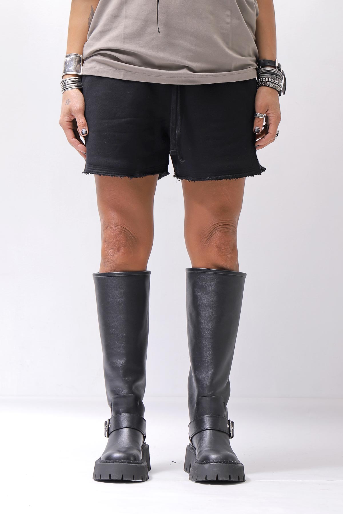 【thom/krom】 LIGHT SWEAT SIDE-CUT SHORTS WST432_BLACK