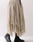 【sanctamuerte】 LAYERED ASYMMETRY SKIRT SM33_SAND SHELL