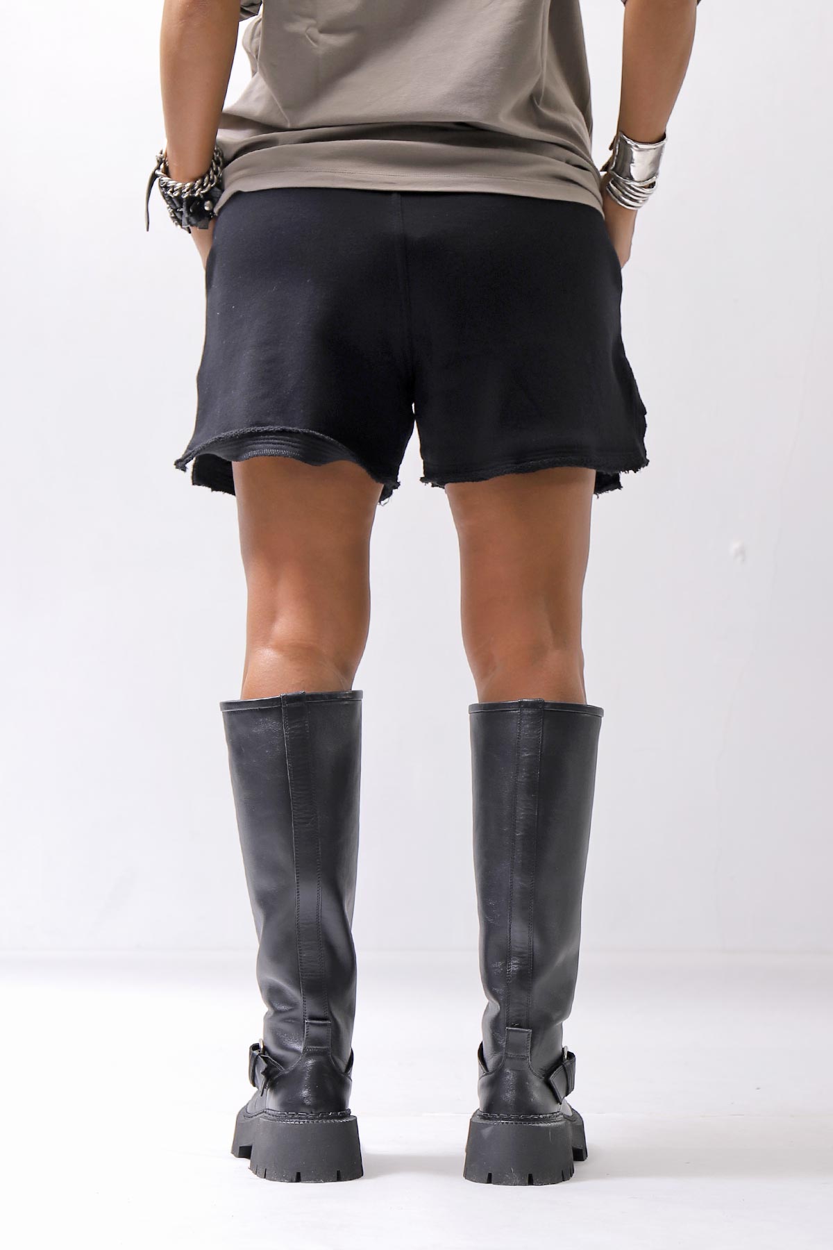 【thom/krom】 LIGHT SWEAT SIDE-CUT SHORTS WST432_BLACK