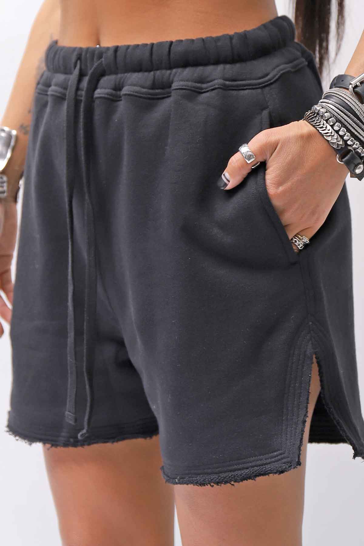 【thom/krom】 LIGHT SWEAT SIDE-CUT SHORTS WST432_BLACK