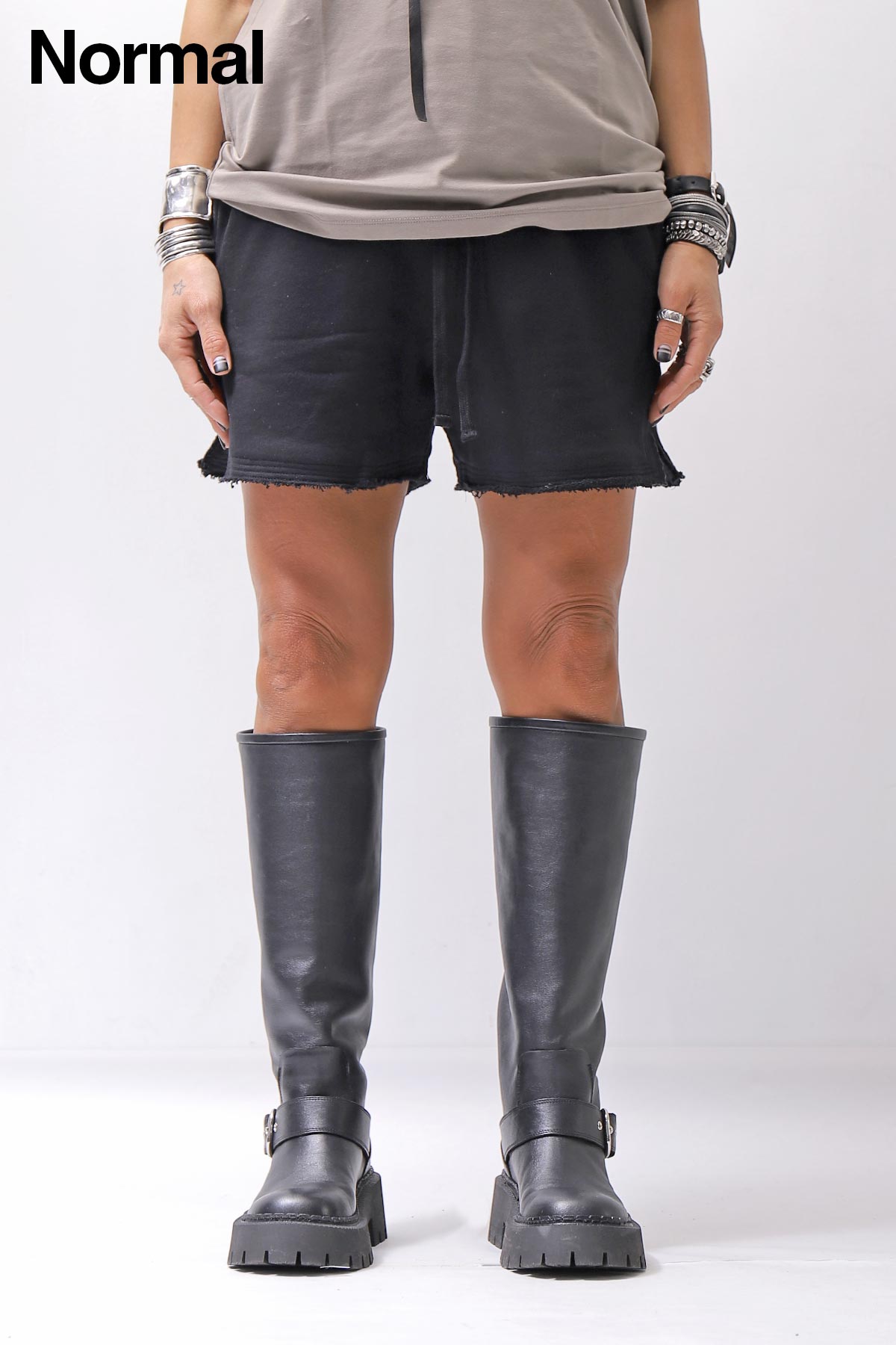 【thom/krom】 LIGHT SWEAT SIDE-CUT SHORTS WST432_BLACK