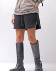 【thom/krom】 LIGHT SWEAT SIDE-CUT SHORTS WST432_BLACK